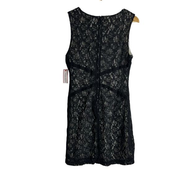 Bisou Bisou Black Lace Sleeveless Sheath Mini Dress Size 12 - Picture 8 of 9